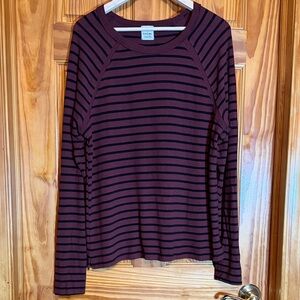 Evereve Michael Stars Striped Scoop Neck Tee